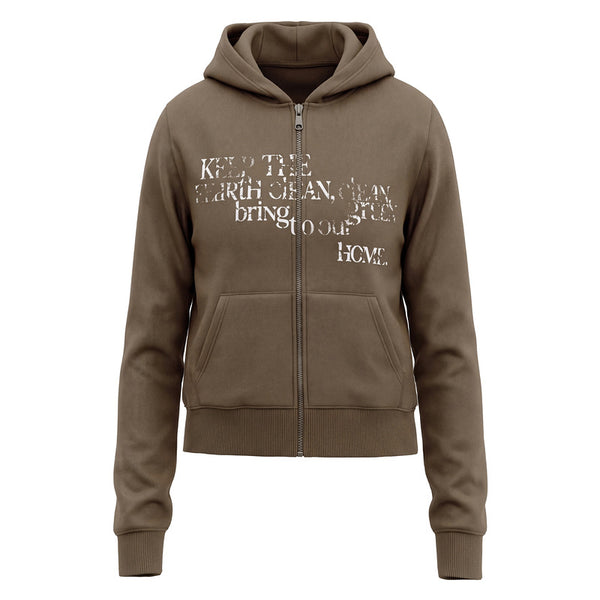 Letter hooded zipper sweatshirt versatile cardigan jacket