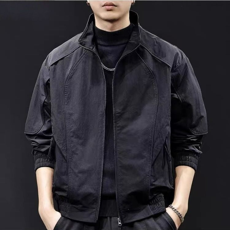 Style Stand Collar Men's Casual Windbreaker Jacket