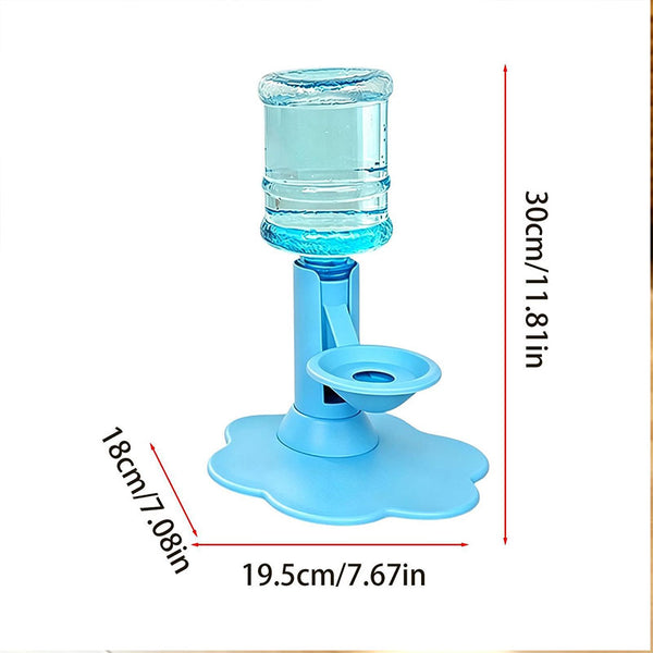 Gravity Cat Water Dispenser, No Electricity, Filter-Free, Adjustable Height Pet Fountain for Cats & Small Dogs