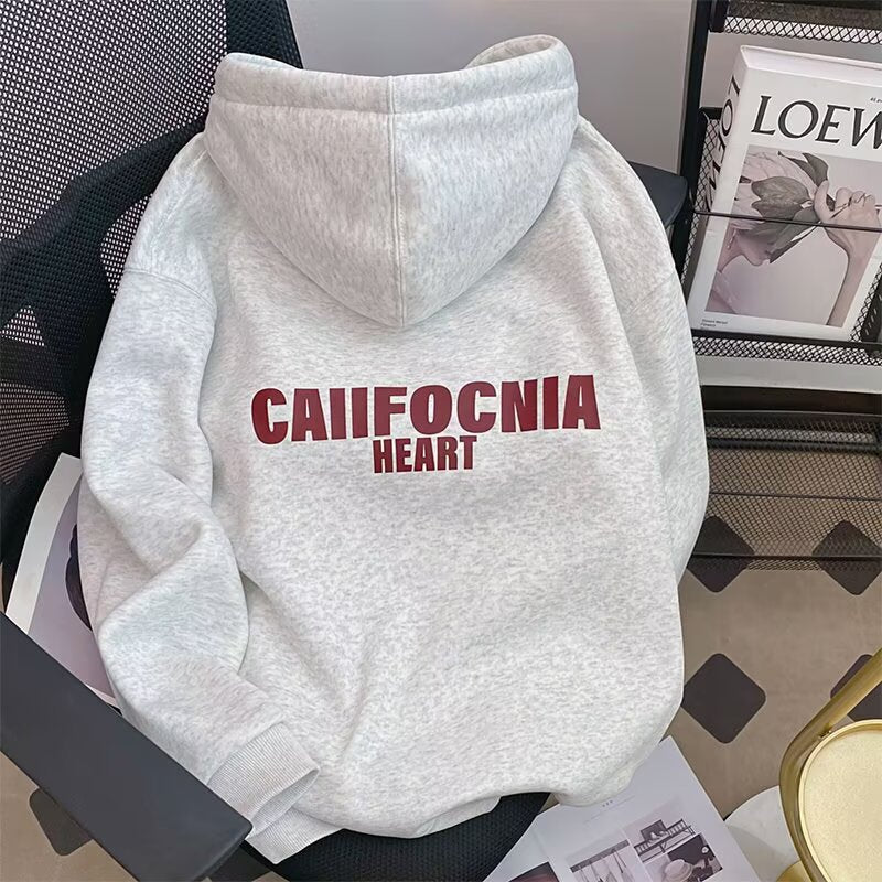 Minimalist Relaxed Fit Long Sleeve Hooded Heavyweight Fleece-Lined Hoodie