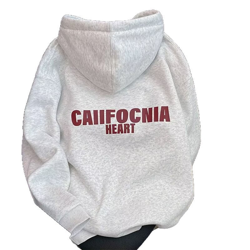 Minimalist Relaxed Fit Long Sleeve Hooded Heavyweight Fleece-Lined Hoodie