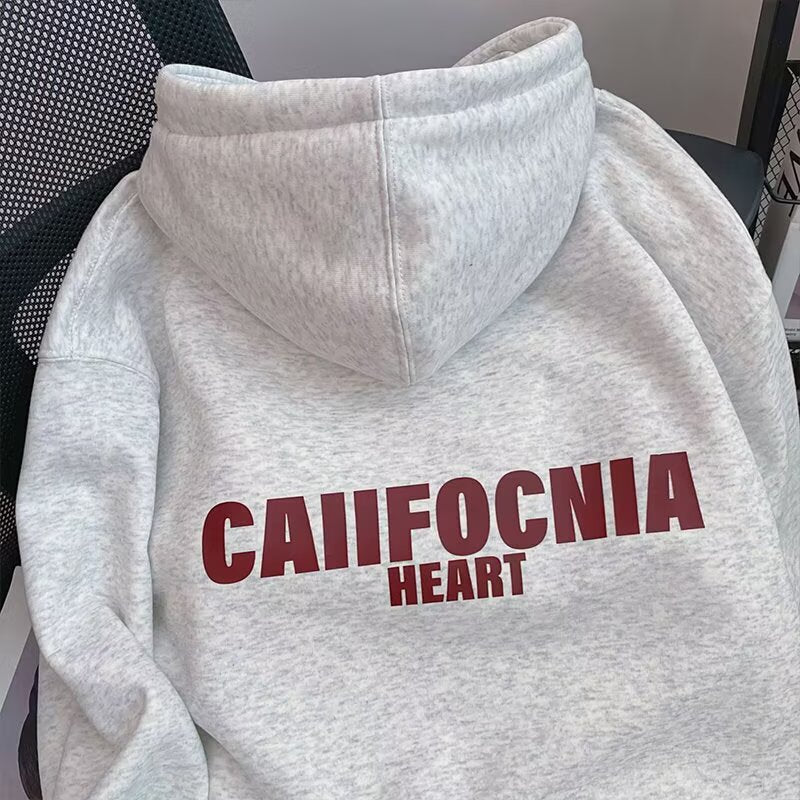 Minimalist Relaxed Fit Long Sleeve Hooded Heavyweight Fleece-Lined Hoodie