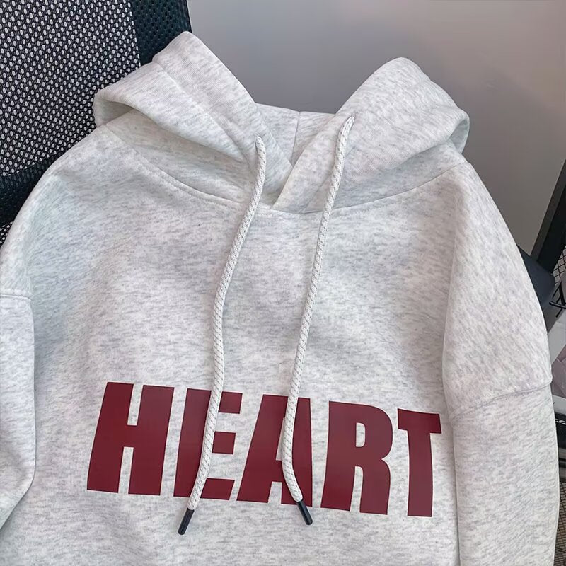 Minimalist Relaxed Fit Long Sleeve Hooded Heavyweight Fleece-Lined Hoodie
