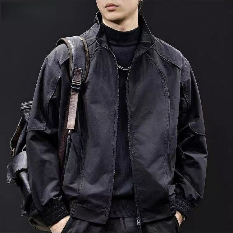 Style Stand Collar Men's Casual Windbreaker Jacket
