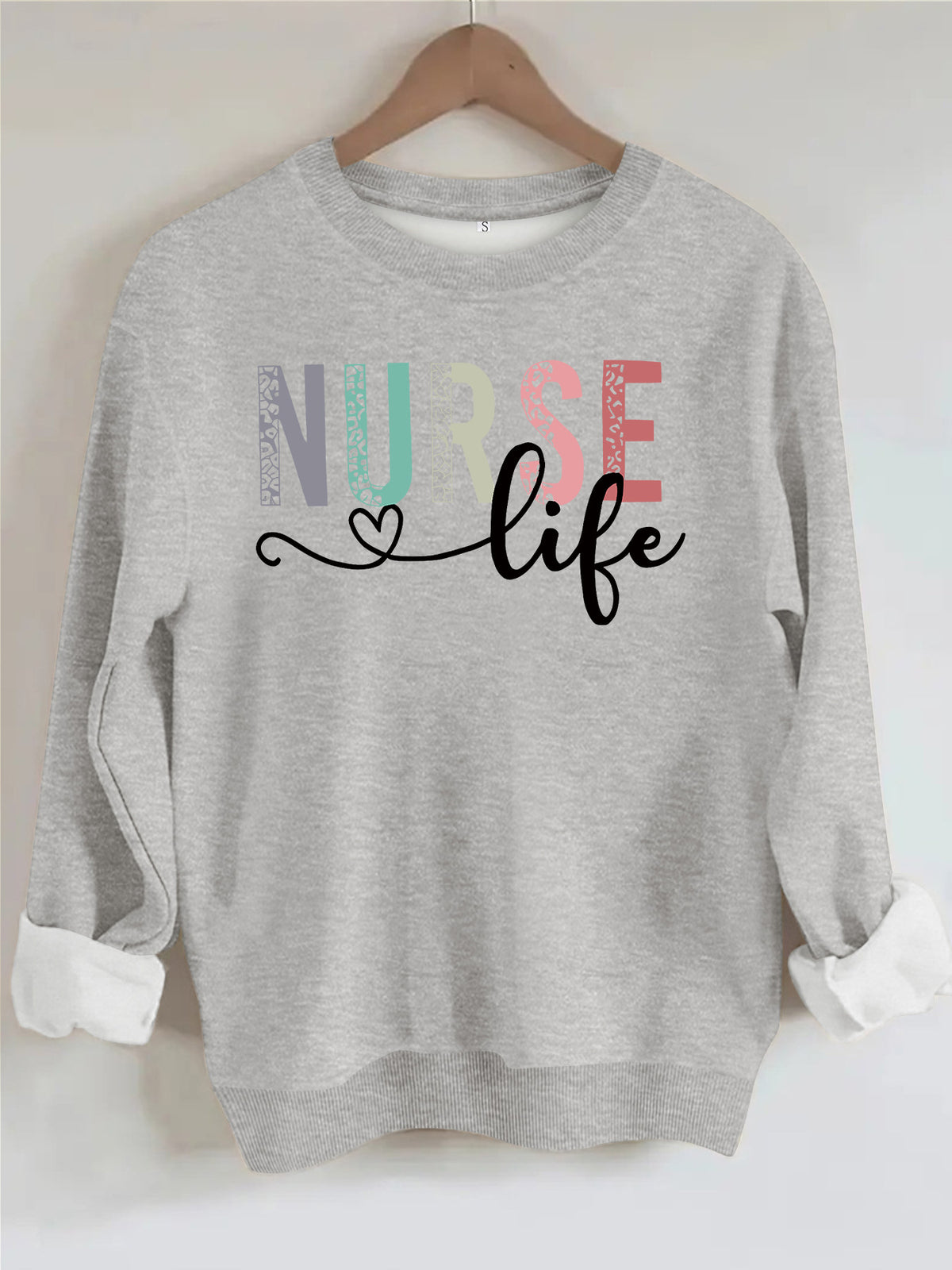 Loose velvet sweatshirt